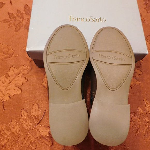 Franco Sarto Brown Leather Happily Booties - New W/Box - Picture 7 of 7